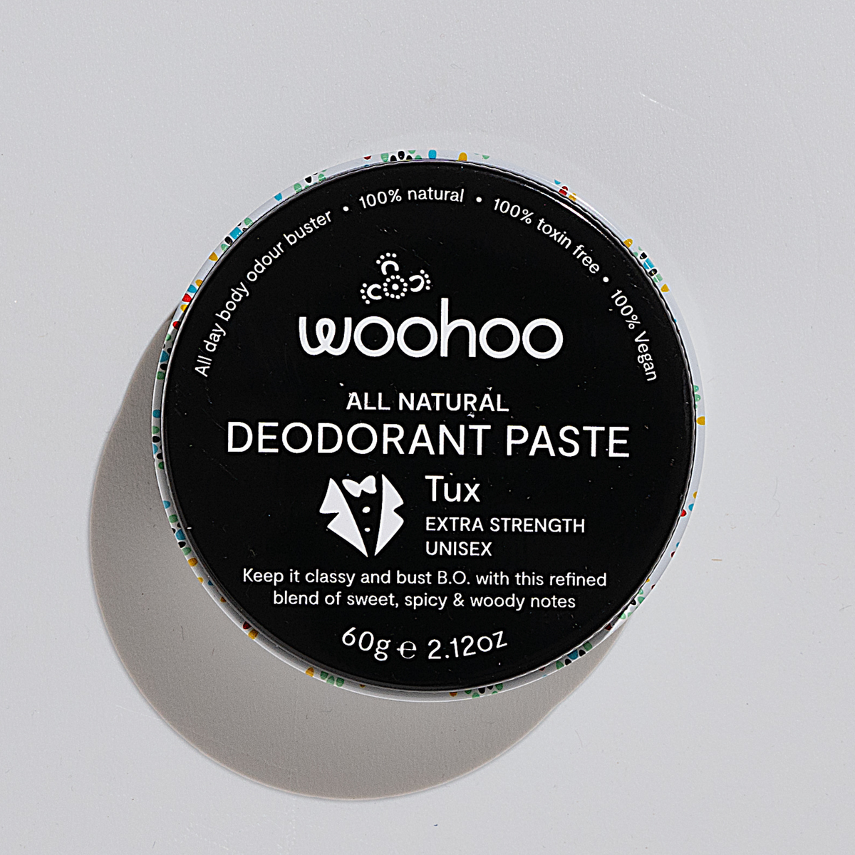 Woohoo All Natural Deodorant Paste (Tux) 60g